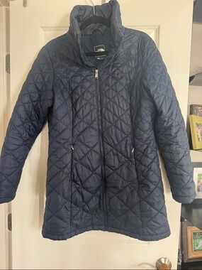 The North Face Women's Quilted Long Navy Puffer Coat